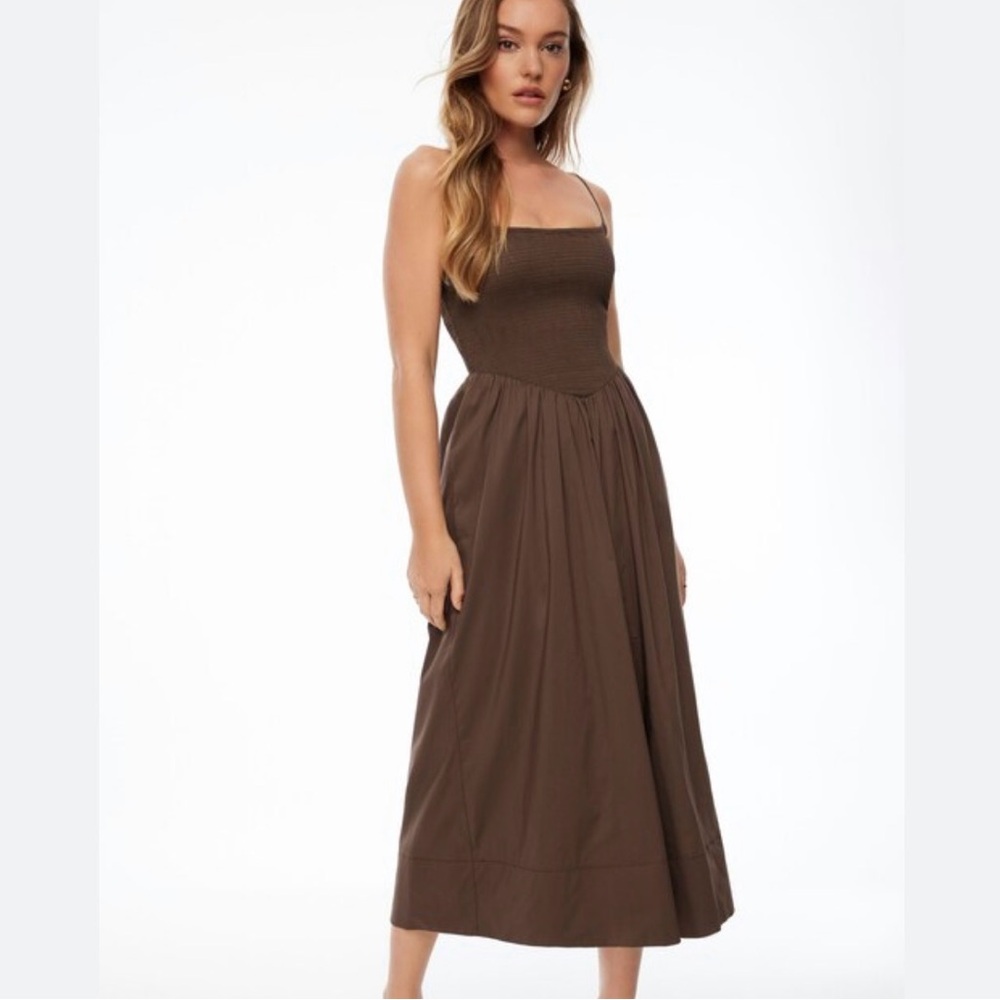 Dynamite Cotton Smocked Poplin Dress